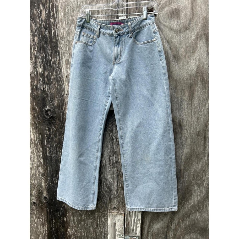 Edikted Light Wash Wide Leg Jeans Womens Small Slouchy Boyfriend Baggy Capsule
